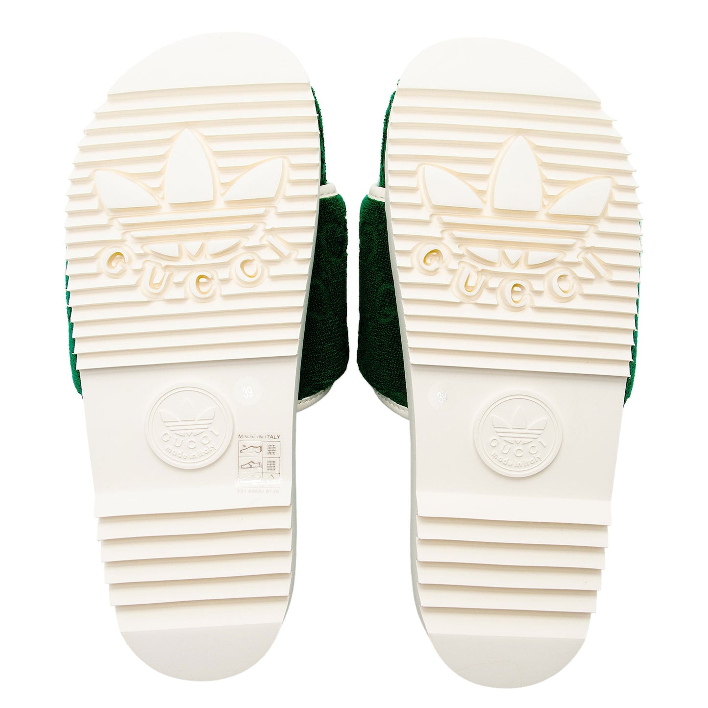 Gucci x Adidas GG Terry Cloth Platform Slides - Size 9 / 39 (SHF-MAfP92)