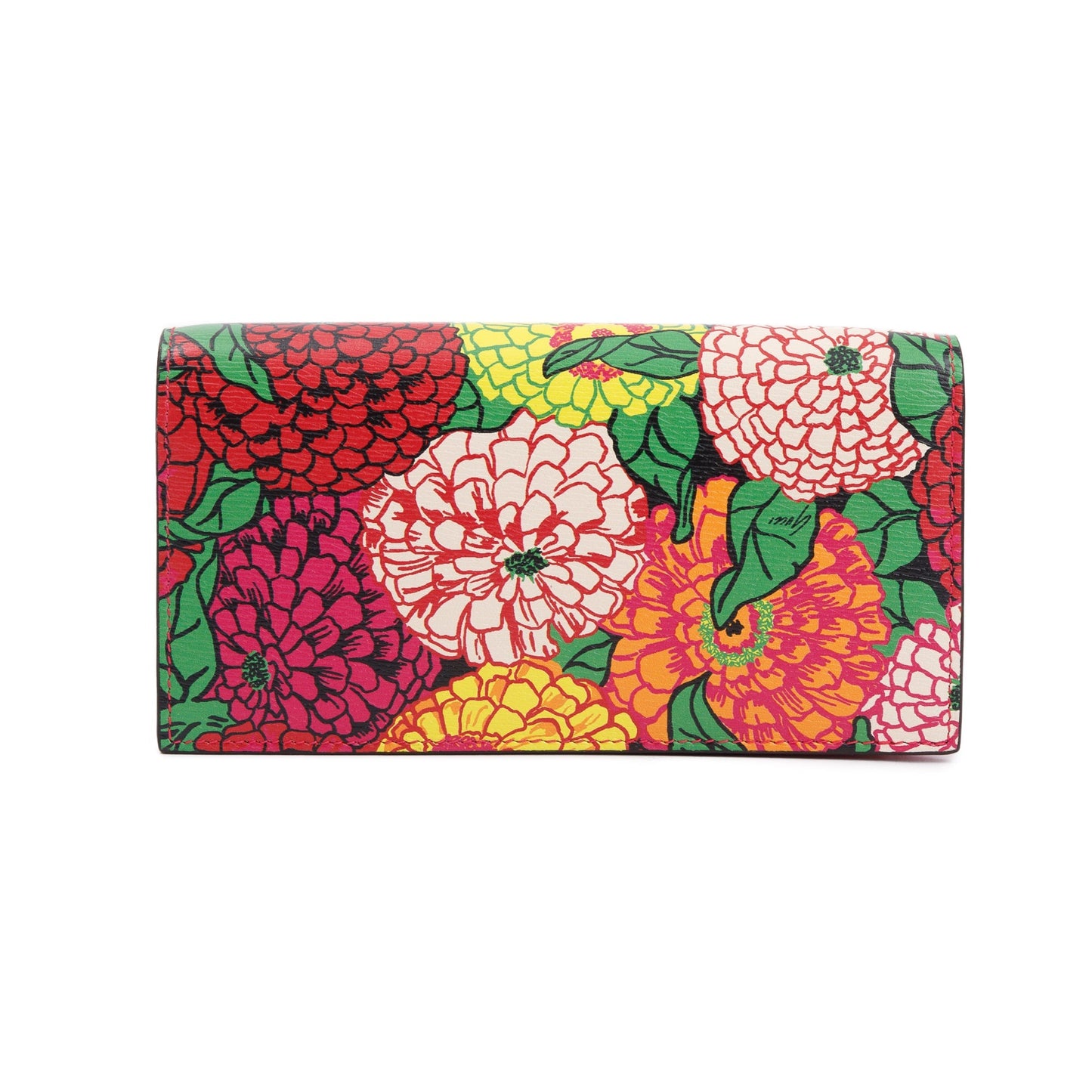 Gucci x Ken Scott Multicolor Pomponica Print Calfskin Horsebit 1955 Wallet on Chain