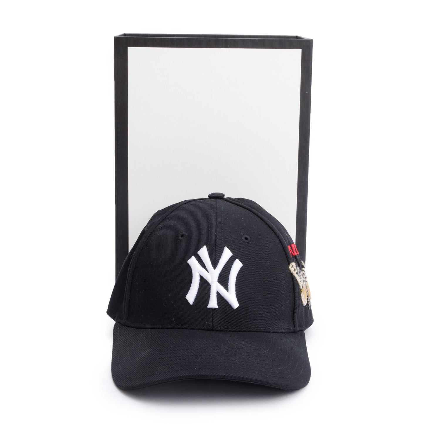 Gucci x MLB Black Canvas NY Yankees Baseball Hat, Size S 57