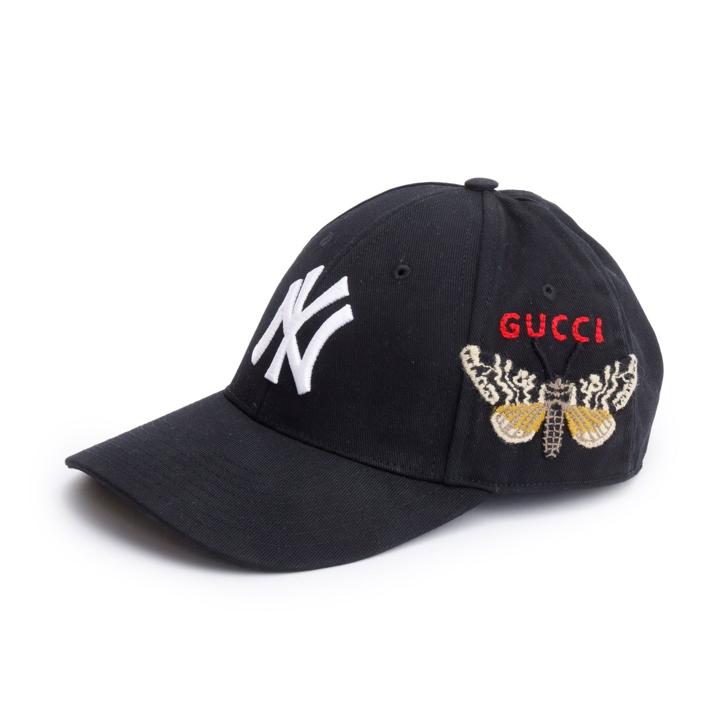 Gucci x MLB Black Canvas NY Yankees Baseball Hat, Size S 57