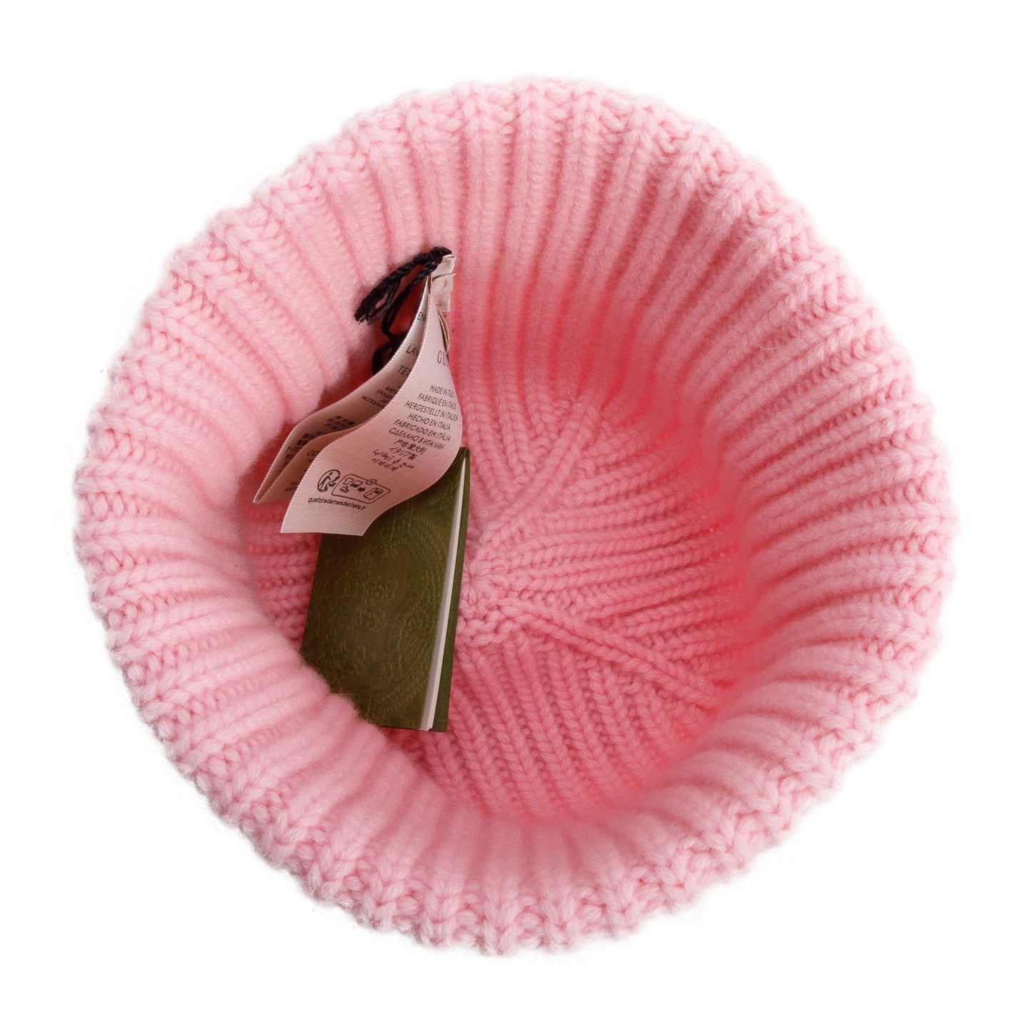 Gucci Pink Wool Cashmere Hat with Double G, Size M 57