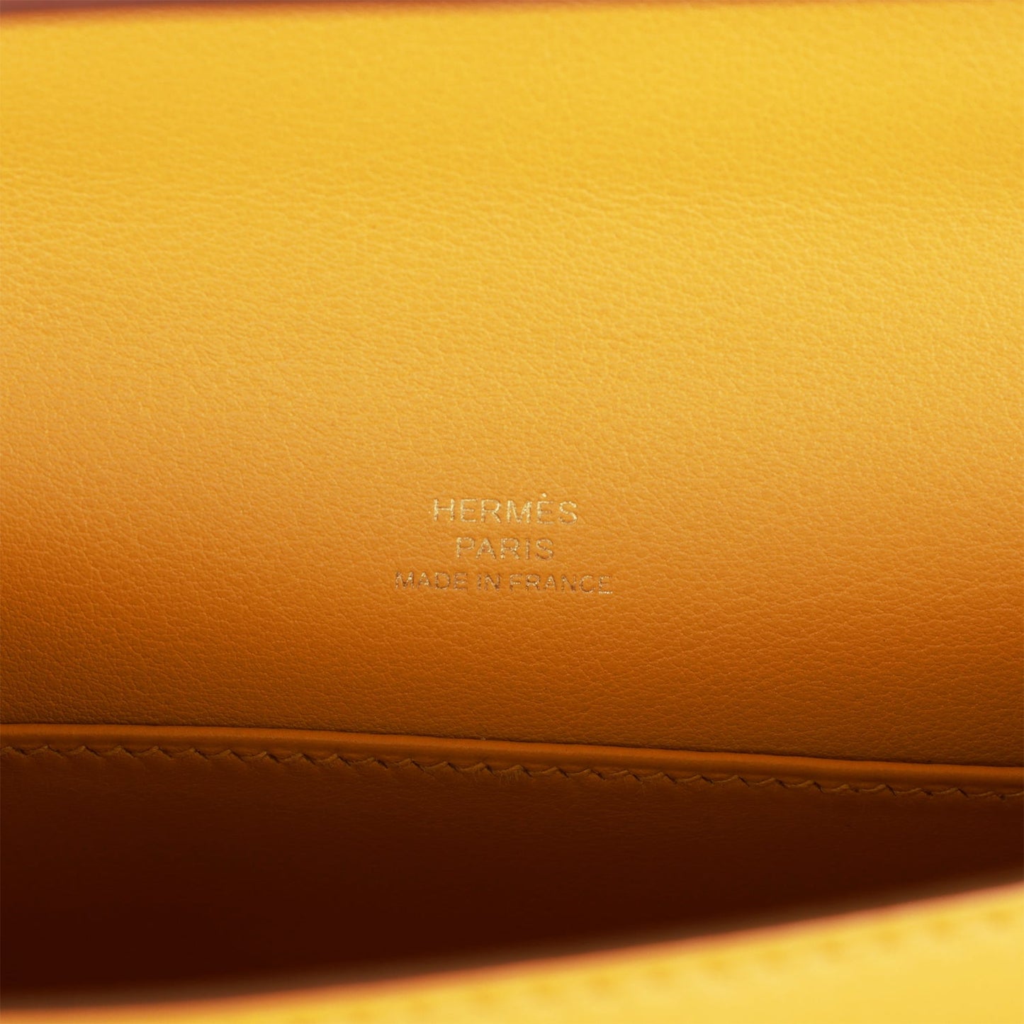 Luxury Hermes Kelly Pochette Jaune Ambre Swift Gold Hardware