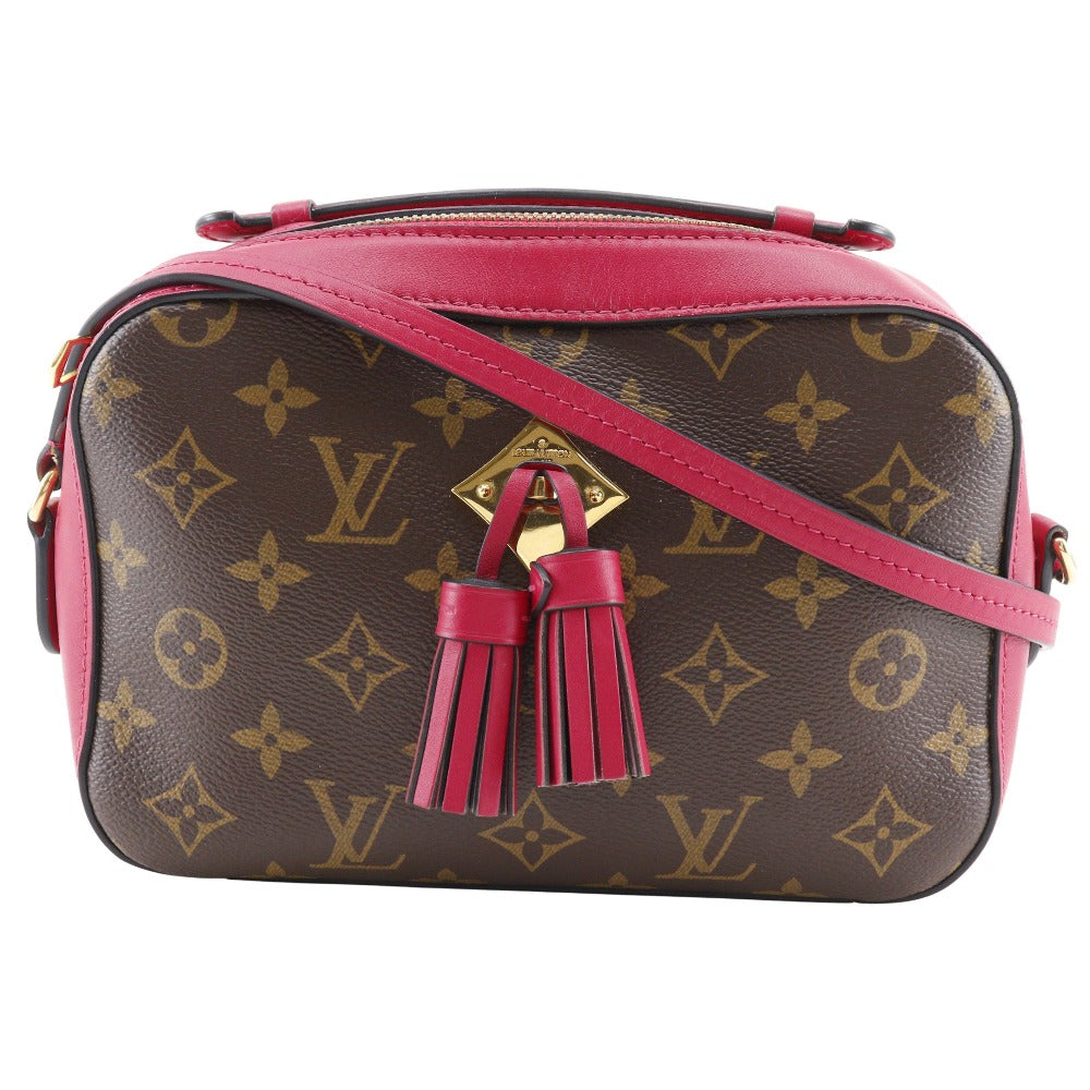 LOUIS VUITTON Shoulder Bag M43556 Monogram canvas Brown / red 2WAY Saintonge Women