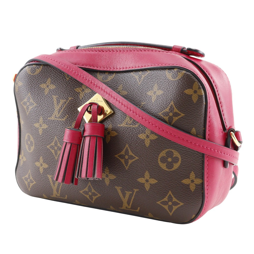 LOUIS VUITTON Shoulder Bag M43556 Monogram canvas Brown / red 2WAY Saintonge Women