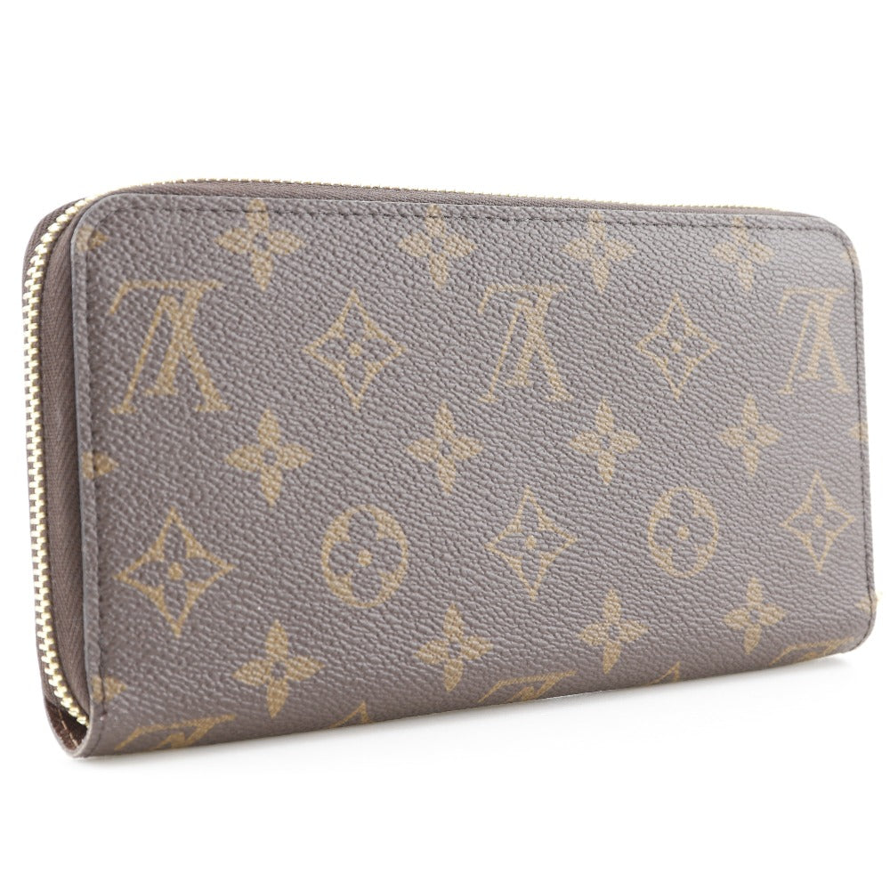 LOUIS VUITTON Long Wallet Purse M42616 Monogram canvas Brown Zippy wallet unisex(Unisex)