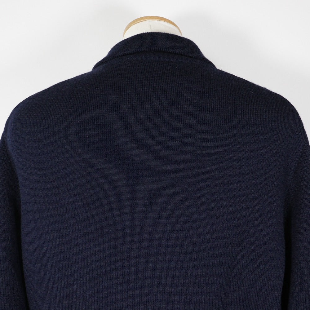 GUCCI sweater cotton Navy Zip up mens XL