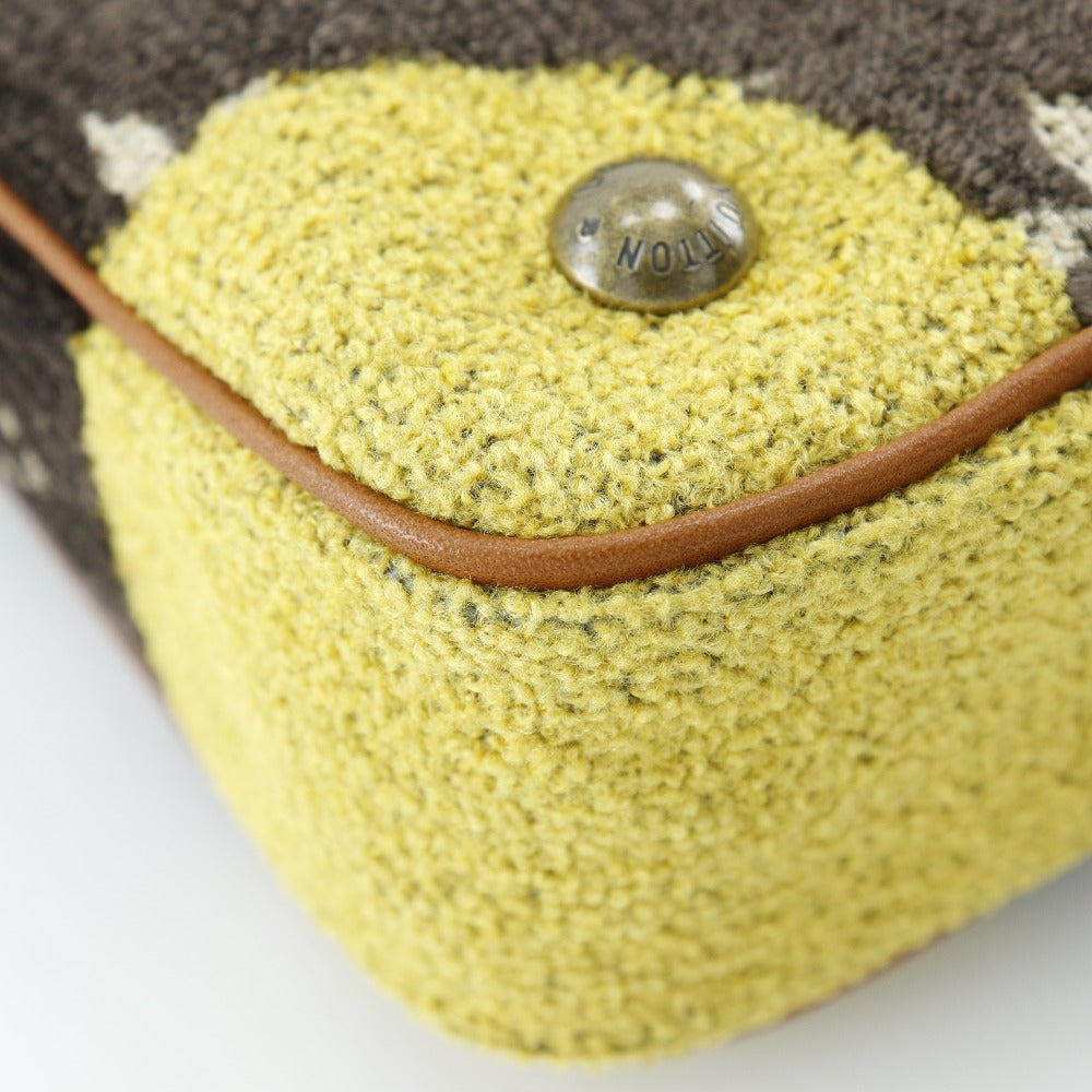 LOUIS VUITTON Shoulder Bag M92710 Velvet, Leather Brown Accessory pouch Studs Trompe l'oeil Pochette Accessory Women