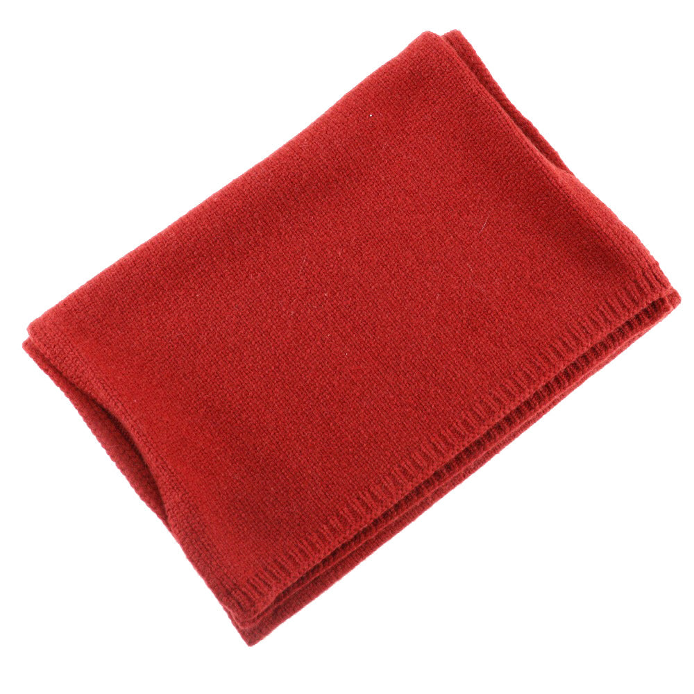 HERMES Scarf cashmere Red Women(Unisex)