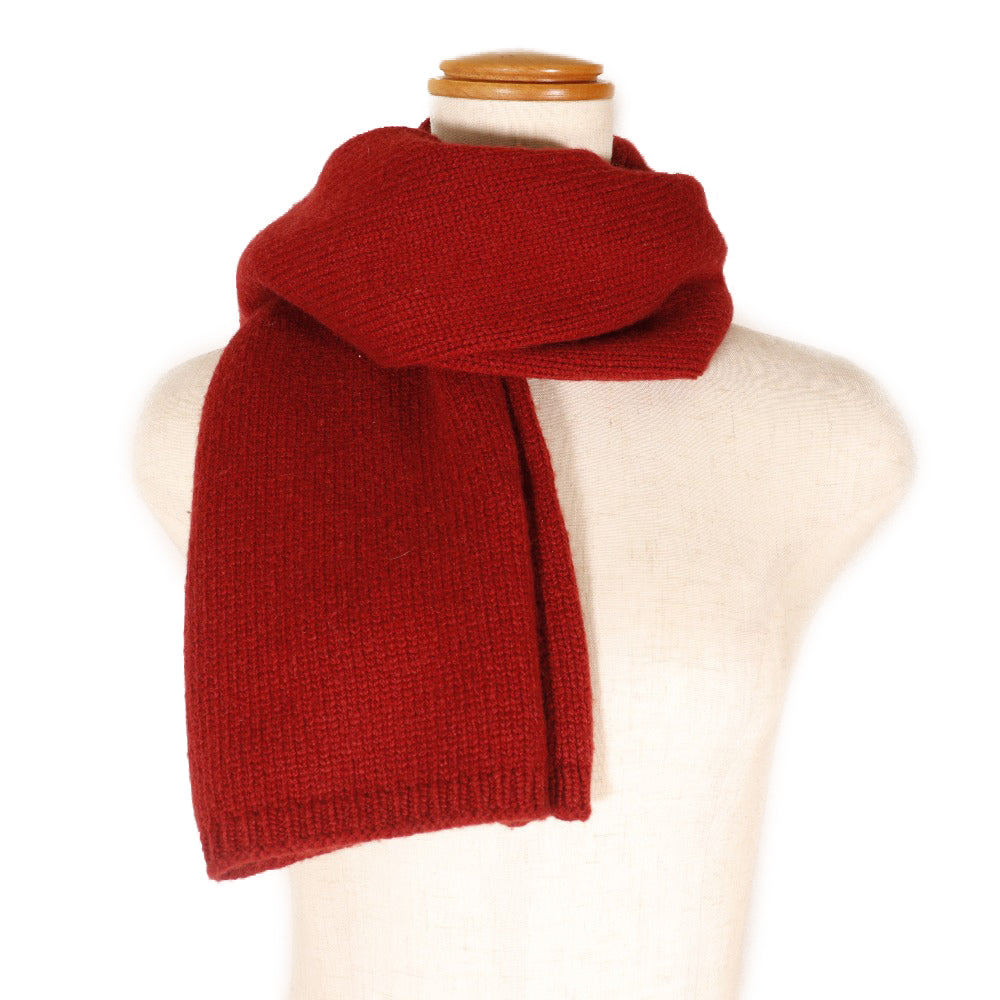 HERMES Scarf cashmere Red Women(Unisex)