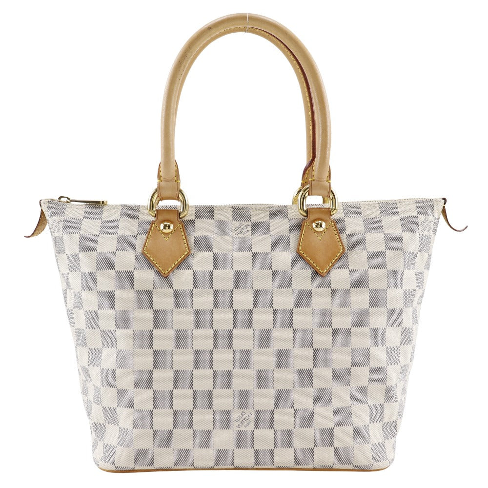 LOUIS VUITTON Handbag N51186 Damier Azur Canvas White Saleya PM Women