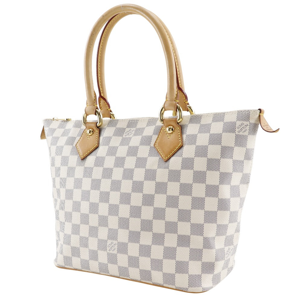 LOUIS VUITTON Handbag N51186 Damier Azur Canvas White Saleya PM Women