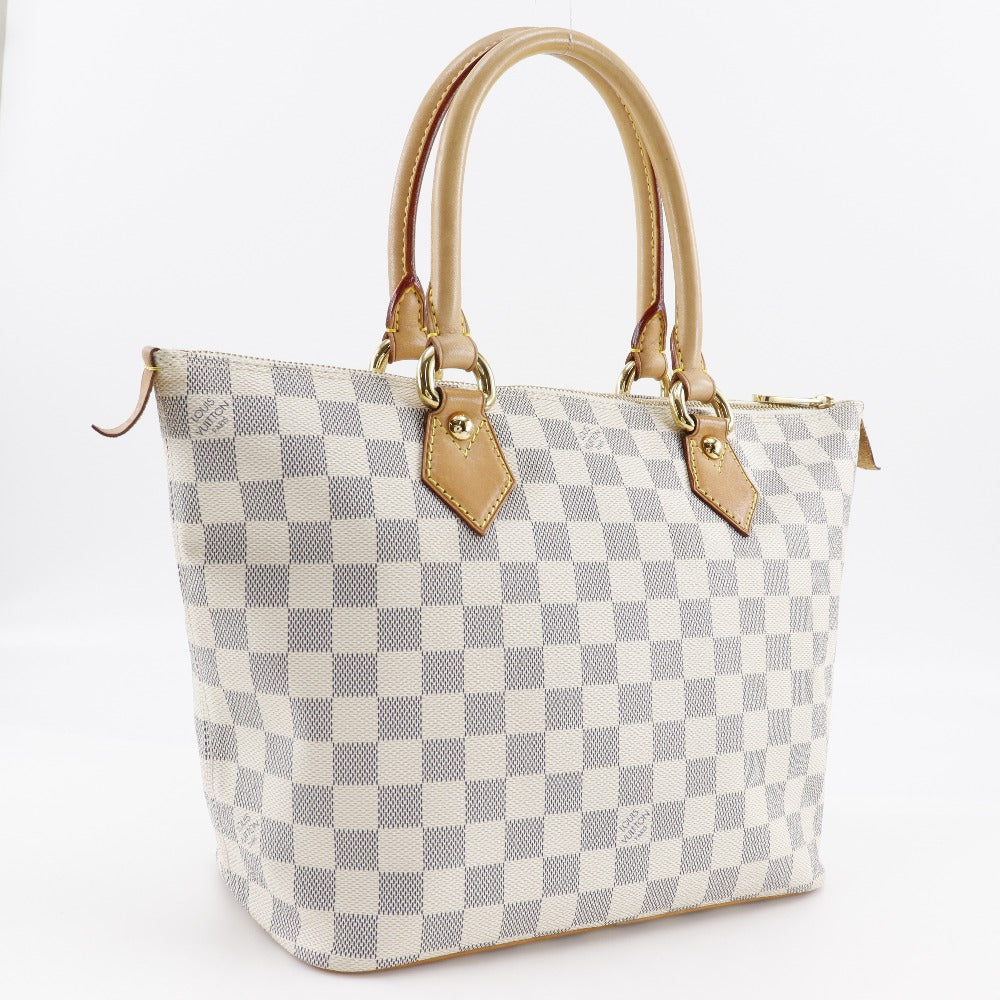LOUIS VUITTON Handbag N51186 Damier Azur Canvas White Saleya PM Women