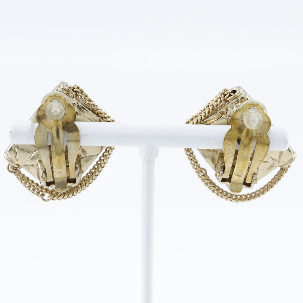 CHANEL Earring Plated Gold gold Bag-shaped Earrings Matrasse Women