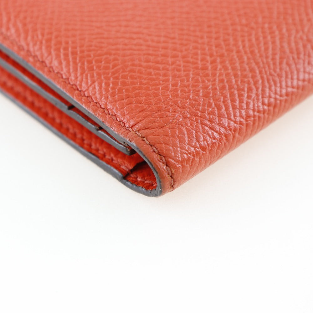 HERMES Long Wallet Purse Epsom Orange Beansufla