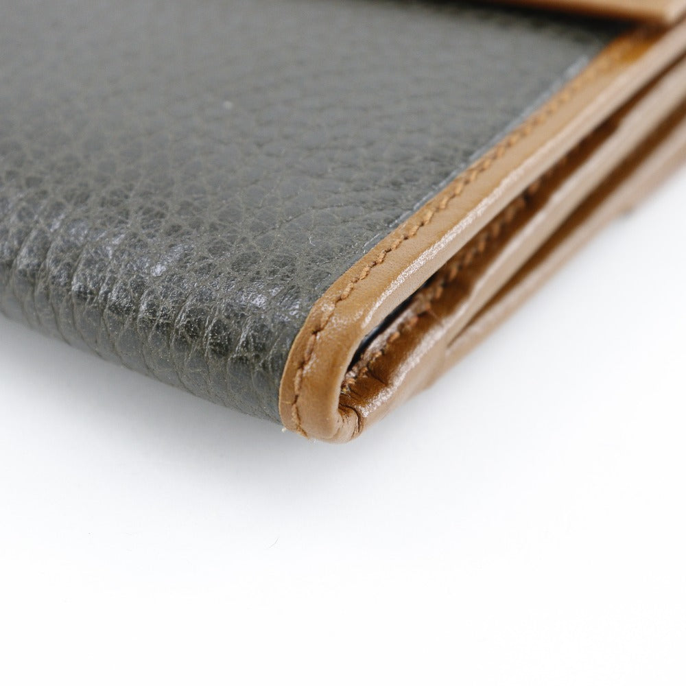CELINE Bifold Wallet leather Brown W Hook Wallet  Women