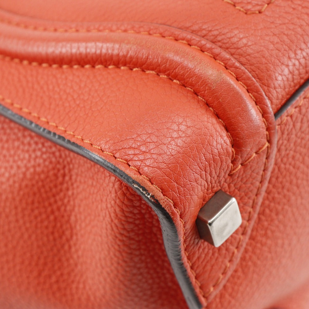 CELINE Handbag leather Red Micro shopper Luggage Women