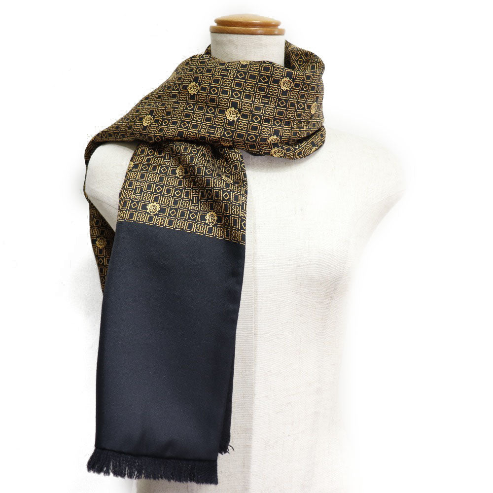 HERMES Scarf Silk, Angora black unisex(Unisex)