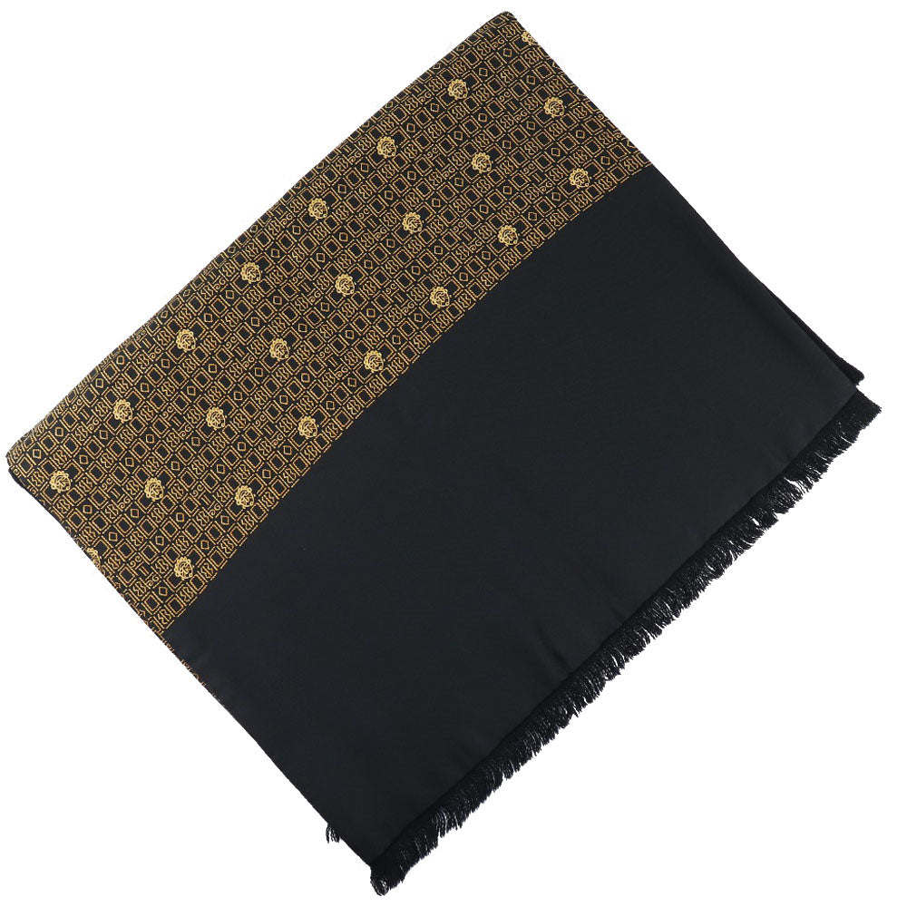 HERMES Scarf Silk, Angora black unisex(Unisex)