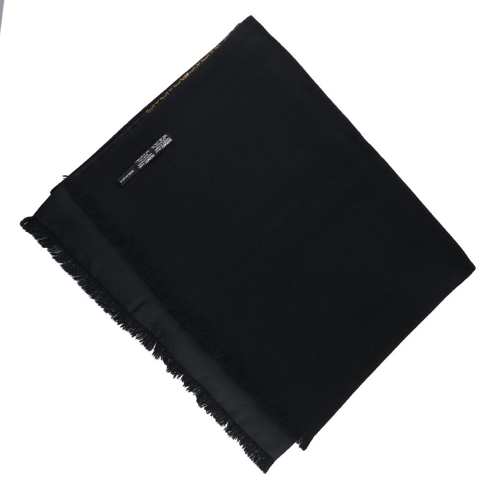 HERMES Scarf Silk, Angora black unisex(Unisex)