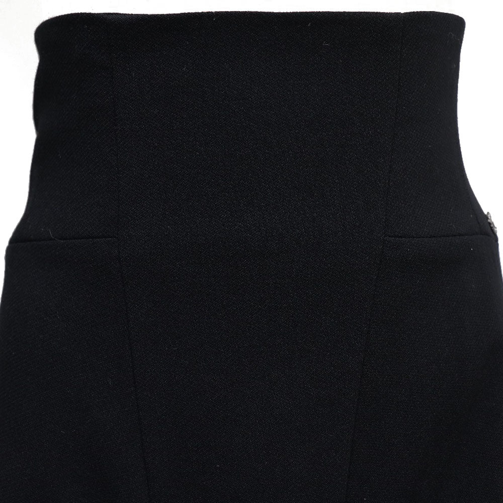 CHANEL skirt 08A P33857V12627 wool black high waist tight Women 38