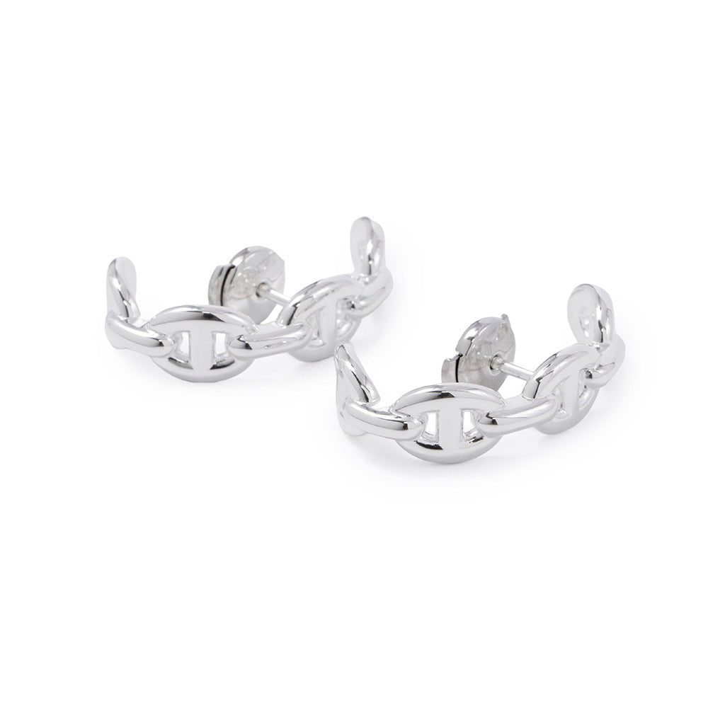 HERMES Chaine d'Ancre Earrings SV925