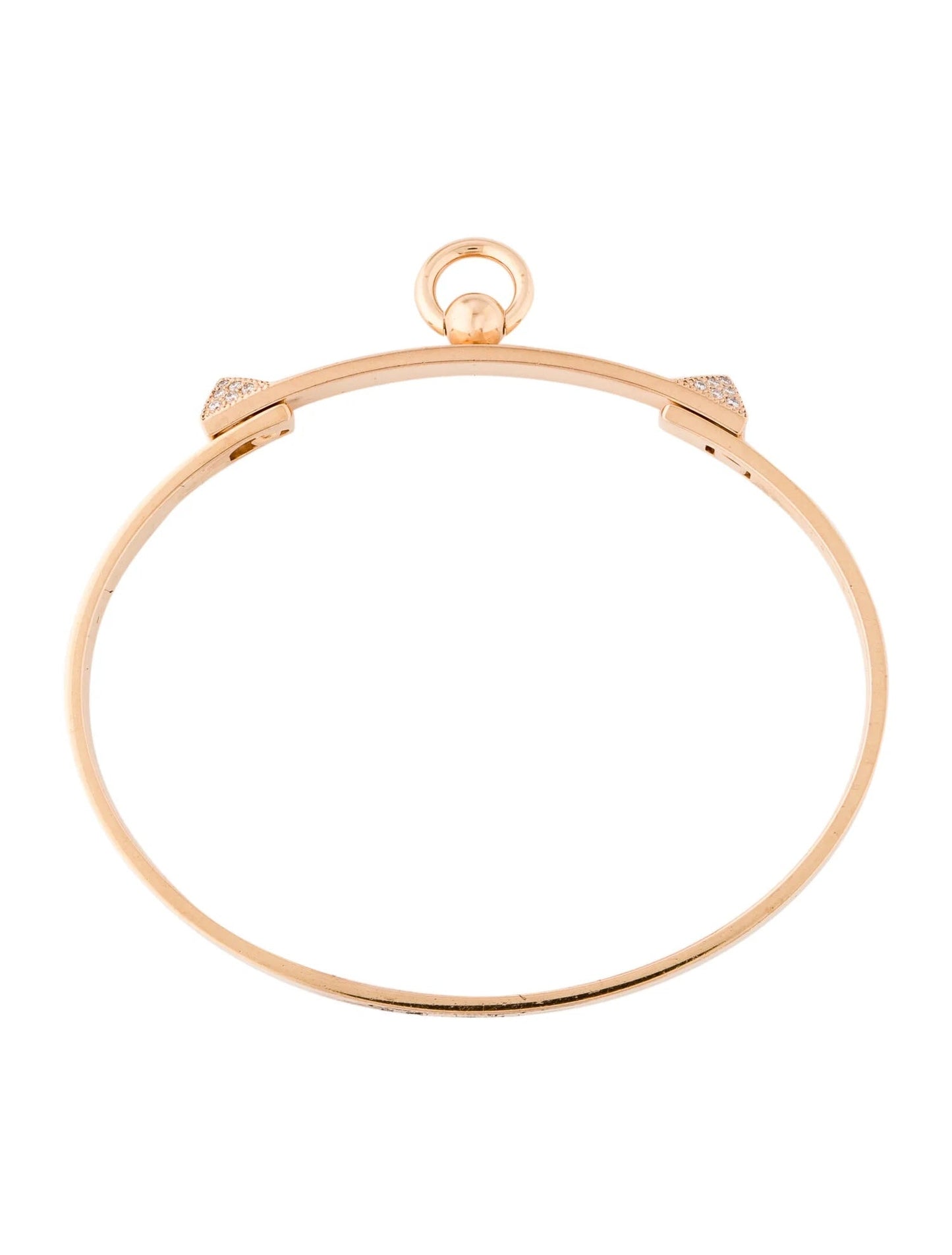 HERMÈS COLLIER DE CHIEN 18K GOLD & DIAMOND BRACELET