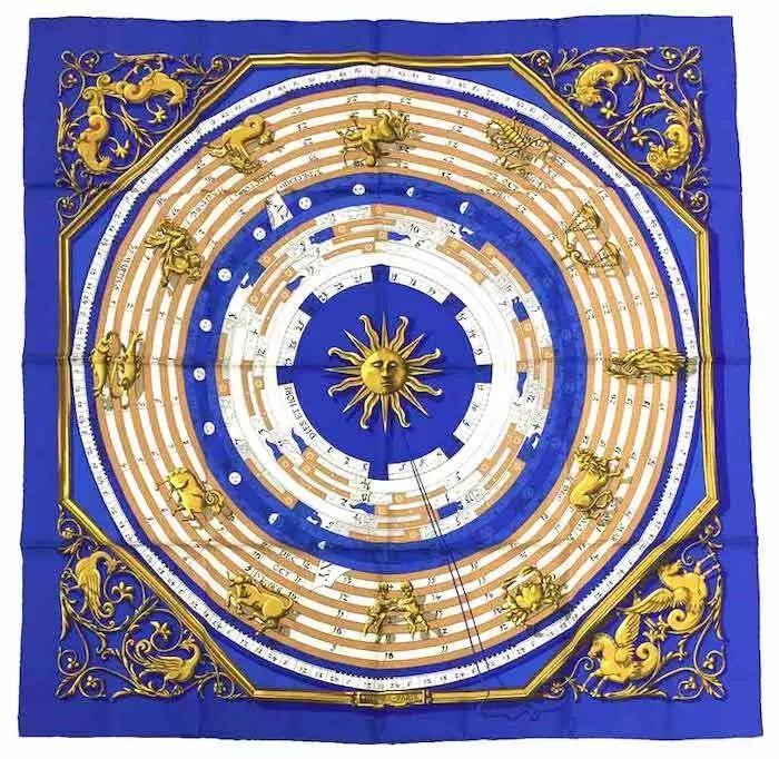 HERMÈS ASTROLOGIE DIES ET HORE SILK SCARF