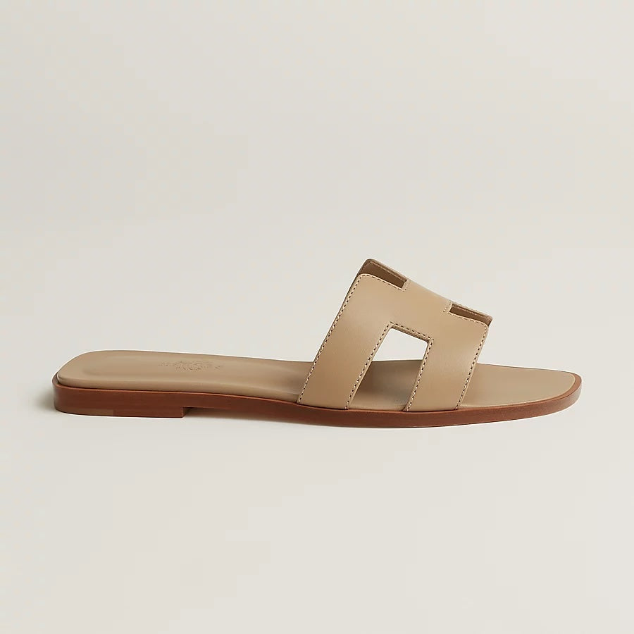 HERMÈS CALFSKIN LEATHER ORAN SANDALS