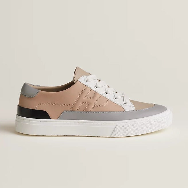 HERMÈS DEEP LACE UP CALFSKIN SNEAKERS
