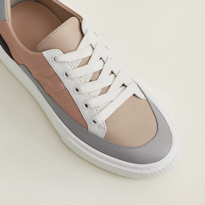 HERMÈS DEEP LACE UP CALFSKIN SNEAKERS