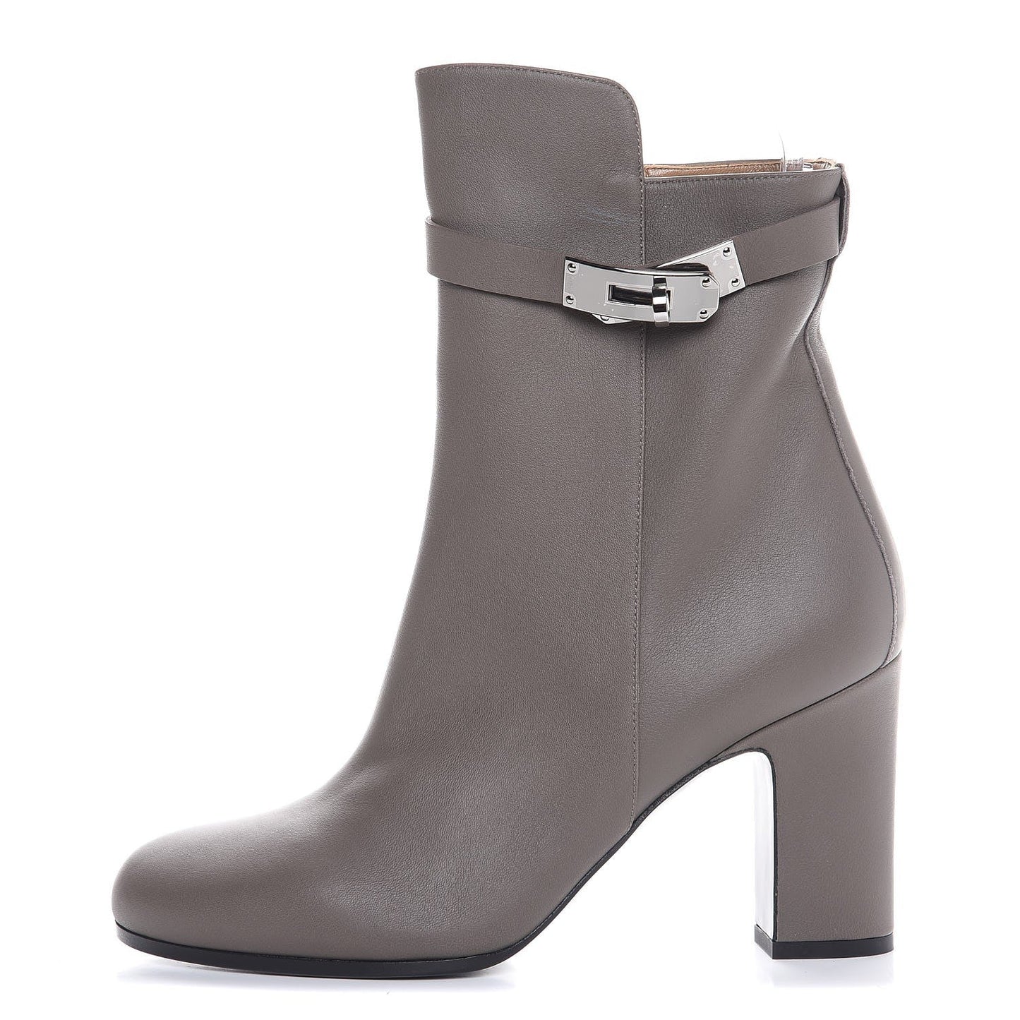 HERMÈS CALFSKIN LEATHER JOUEUSE ANKLE BOOTS