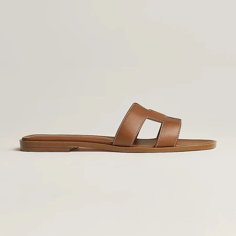 HERMÈS LEATHER ORAN SANDALS MULES
