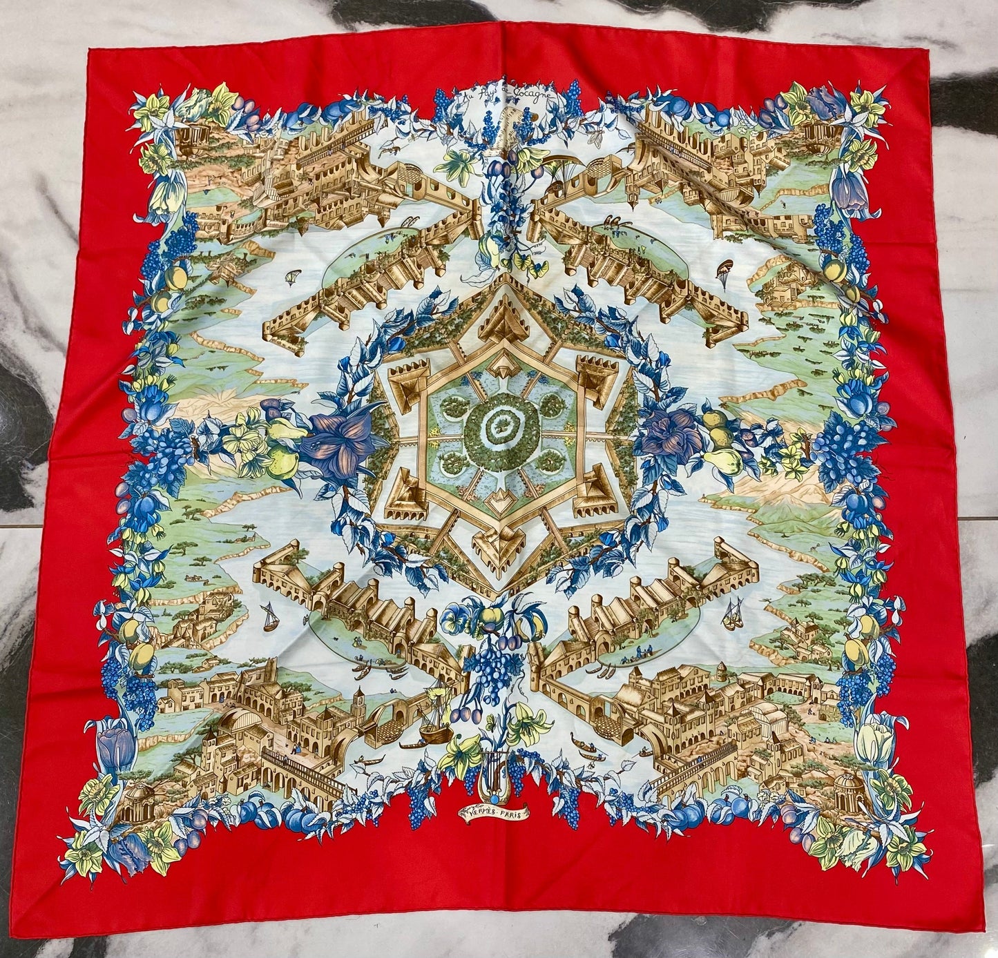 HERMÈS CARRE AU PAYS DE COCAGNE SILK SCARF BY ZOE PAUWELS