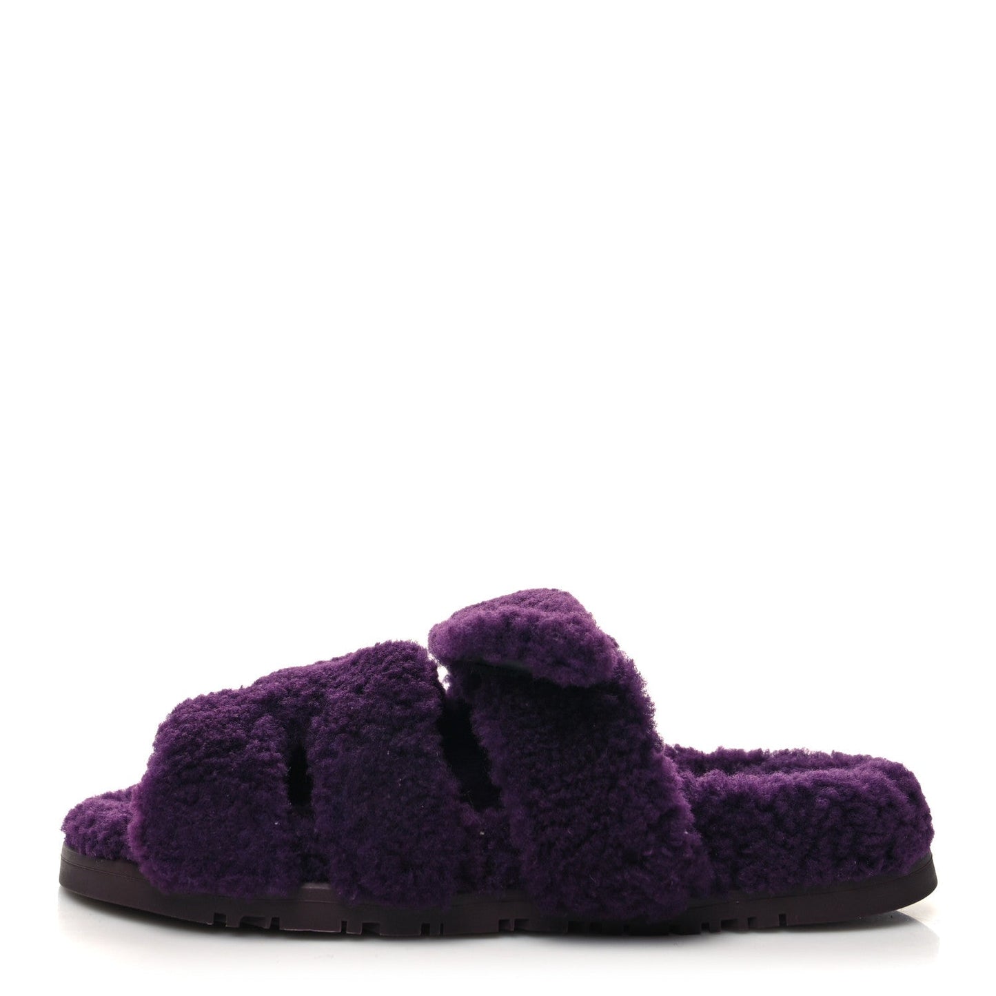 HERMÈS CHYPRE MONOGOLIAN LAMB MULE SANDALS