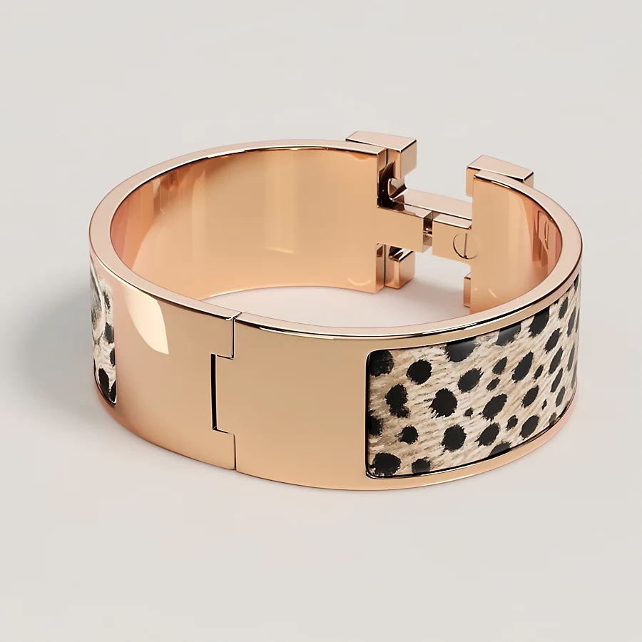 HERMÈS ACINONYX JUBATUS CLIC CLAC H WIDE BRACELET