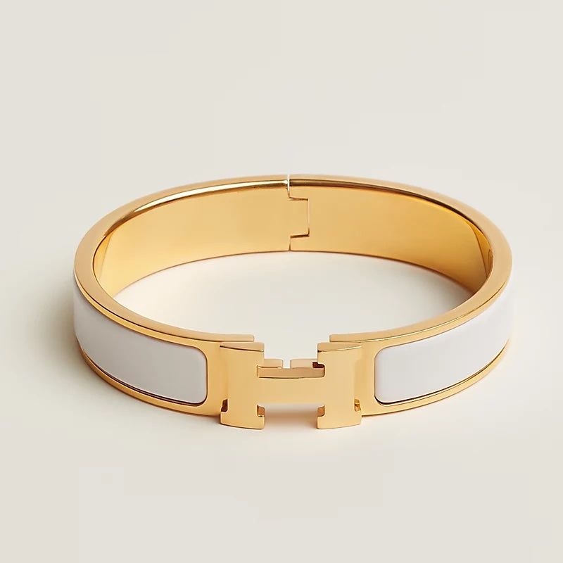 HERMÈS CLIC H BRACELET PM BLANC