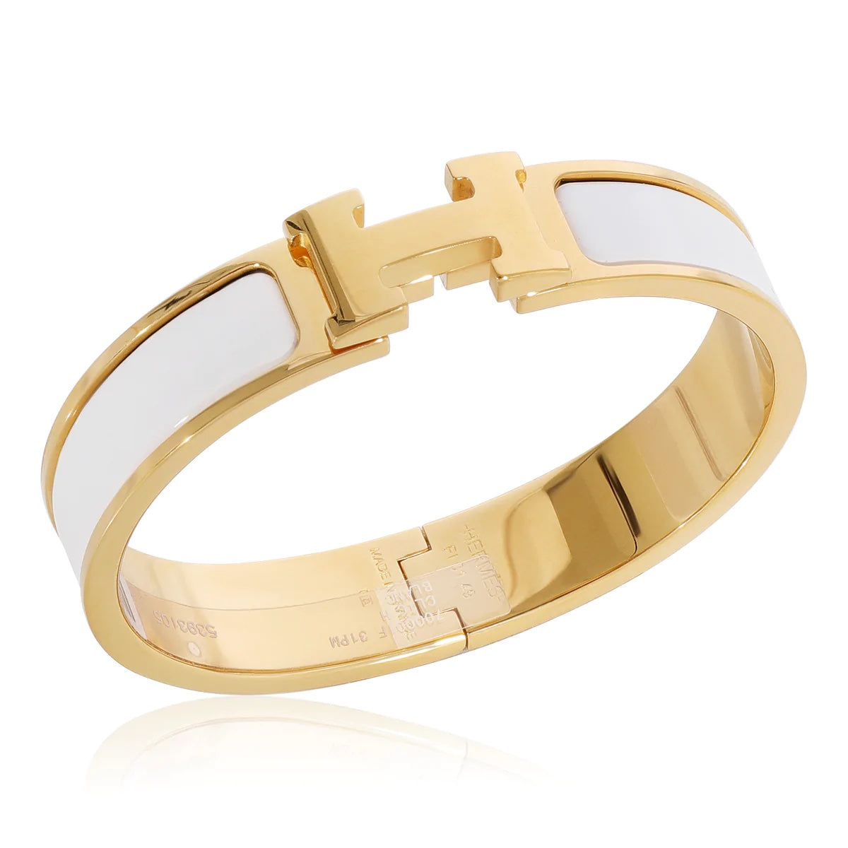 HERMÈS CLIC H BRACELET PM BLANC
