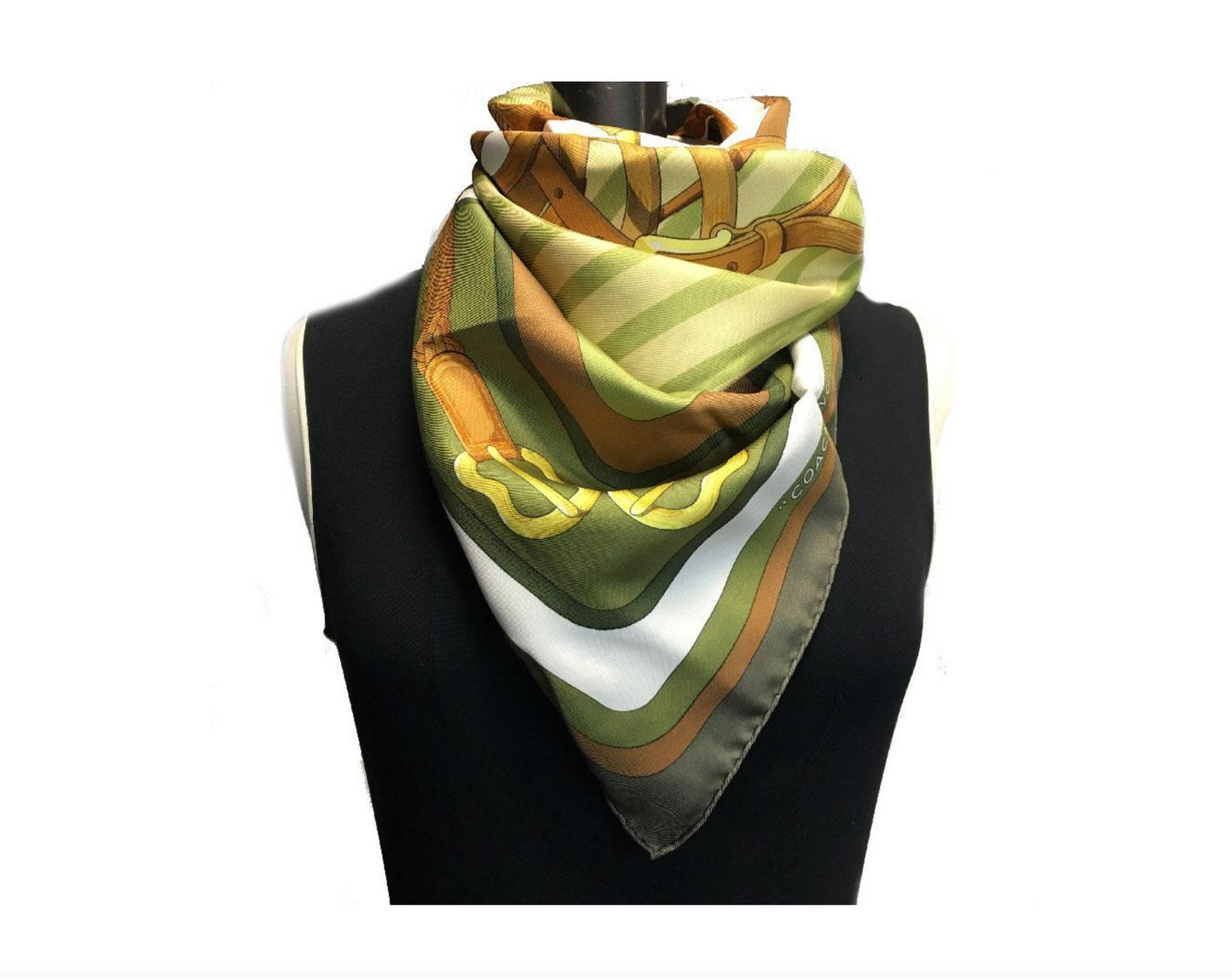 HERMÈS VINTAGE COACHING EQUESTRIAN BELT STRAP BRIDLE SILK SCARF