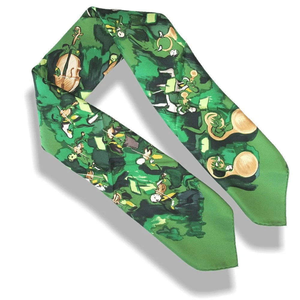 HERMÈS CONCERTO CARRE DE PARIS BY JEAN LOUIS CLERC SILK SCARF