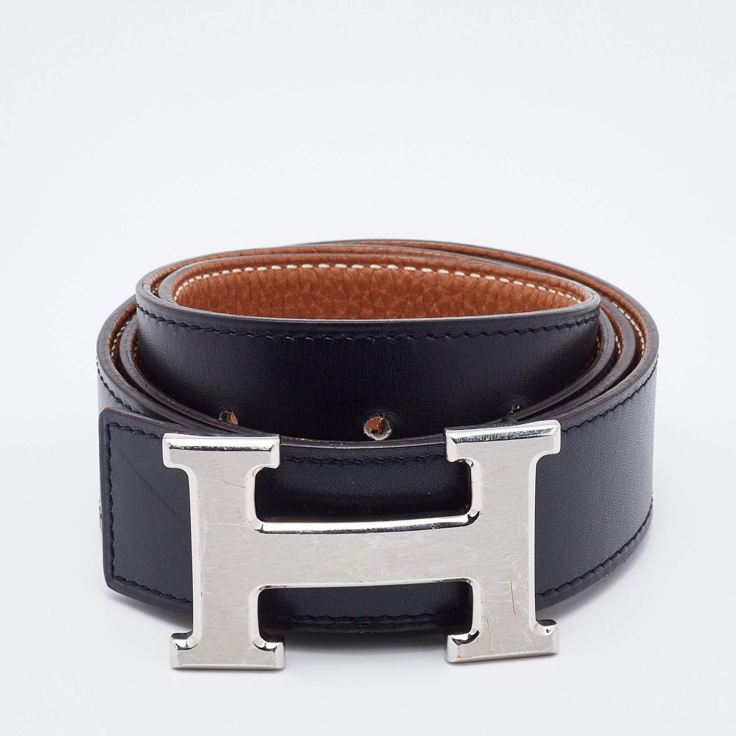 HERMÈS CONSTANCE H REVERSIBLE TOGO LEATHER BELT