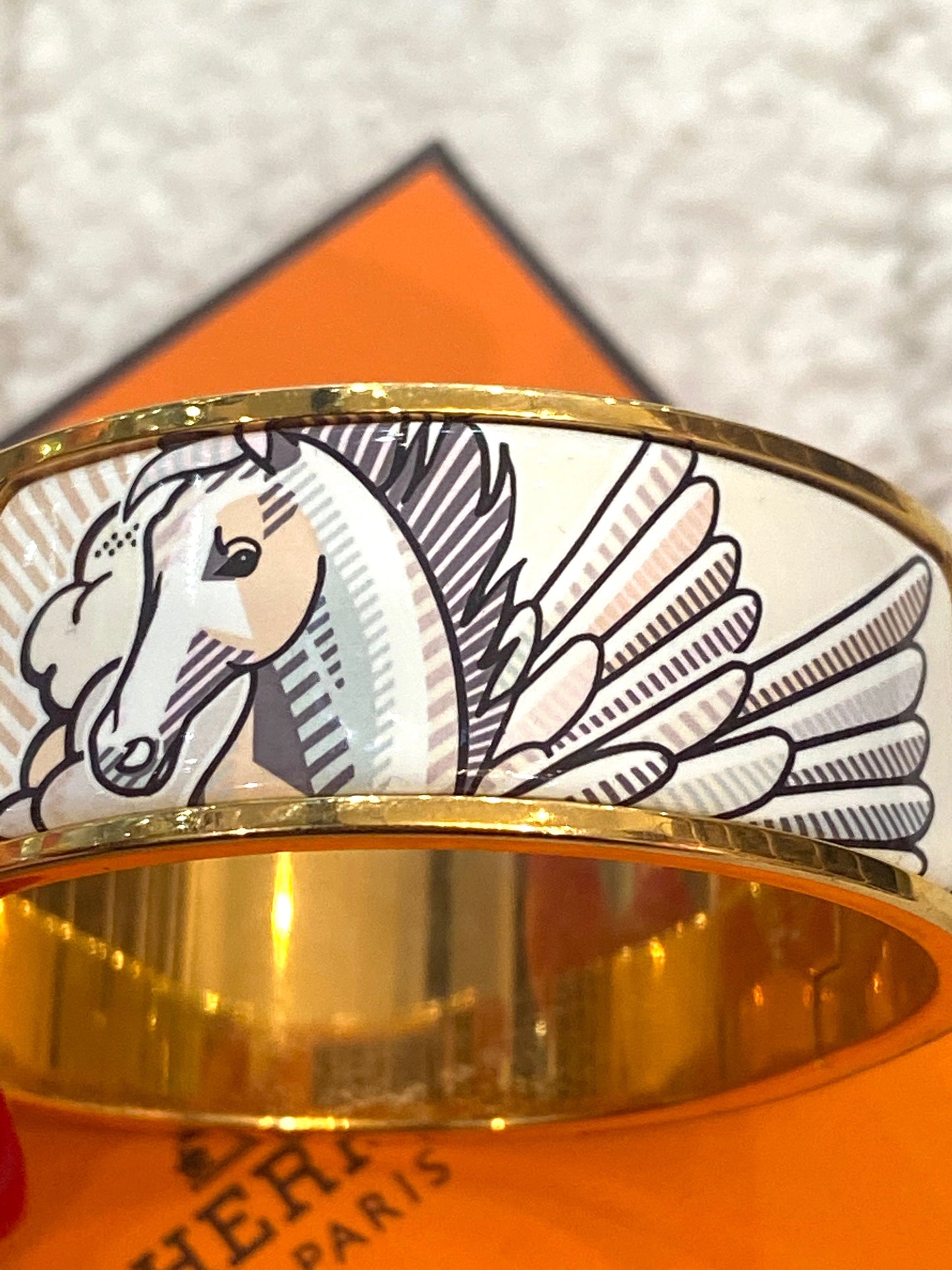 HERMÈS ENAMEL PEGASE POP WIDE CLIC CLAC H BRACELET