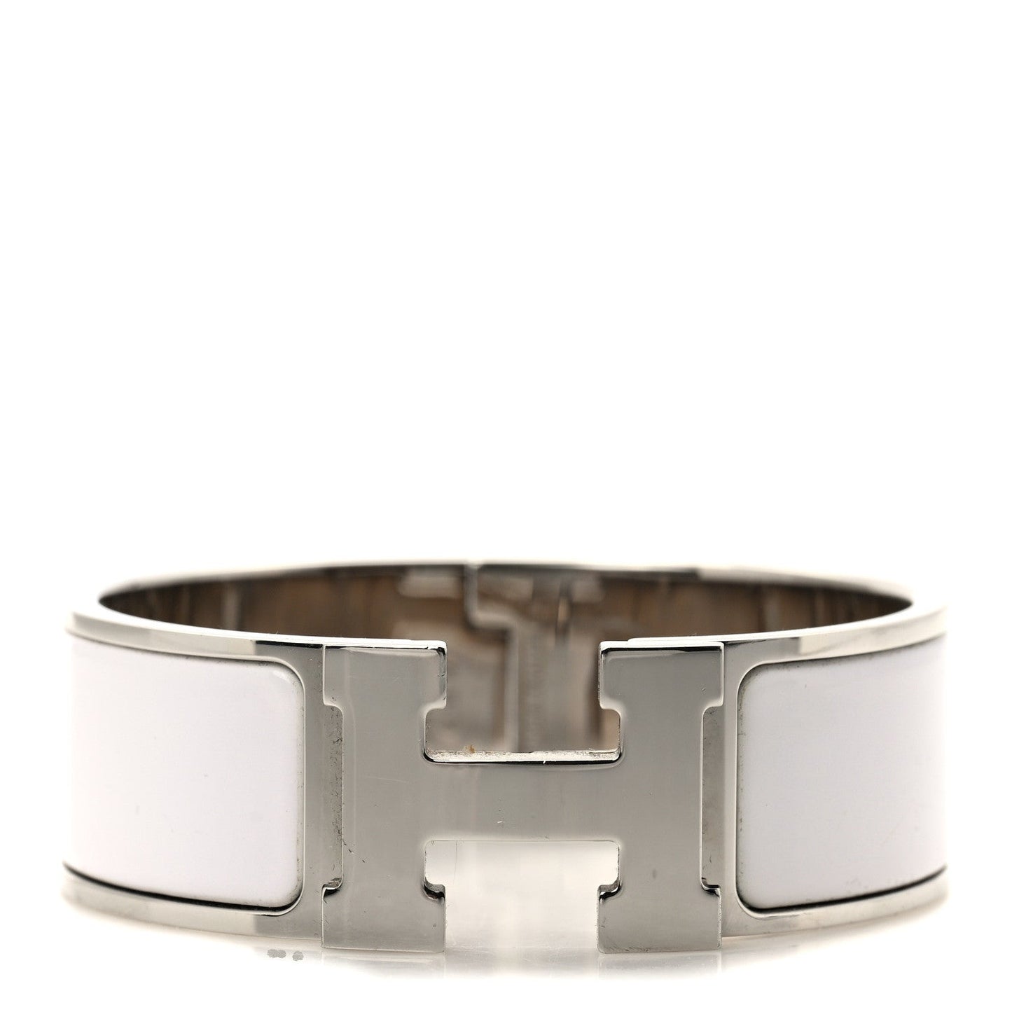 HERMÈS CLIC CLAC H ENAMEL WIDE CUFF BRACELET GM