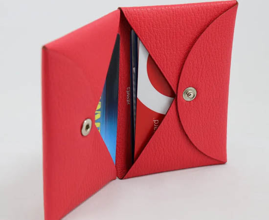 HERMÈS EPSOM LEATHER CALVI DUO CARD HOLDER