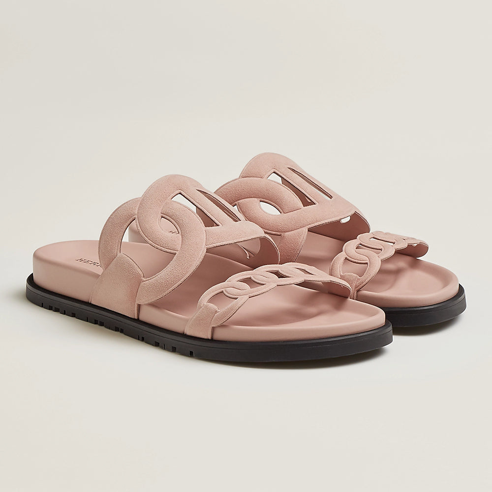 HERMÈS EXTRA ROSE OPALINE SANDALS