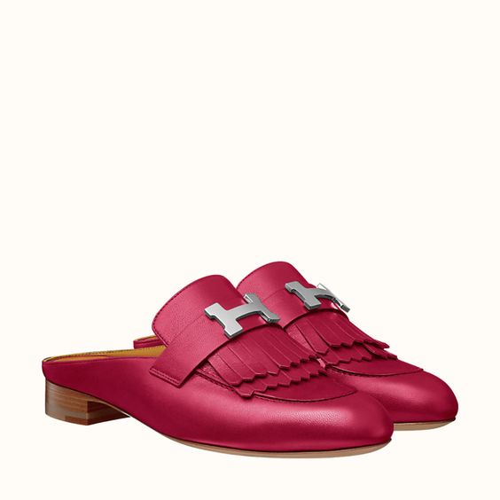 HERMÈS GOATSKIN RIVOLI MULES