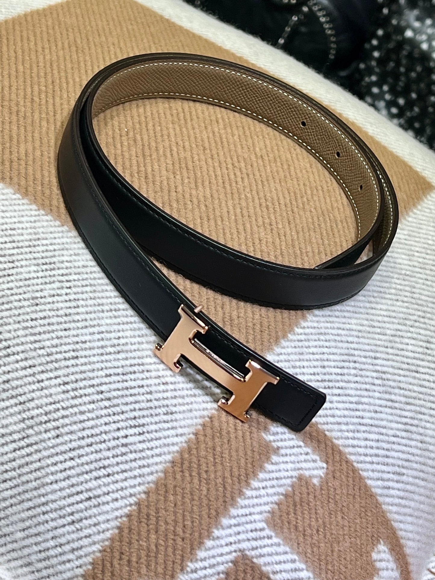 HERMÈS MINI CONSTANCE H BUCKLE REVERSIBLE BELT