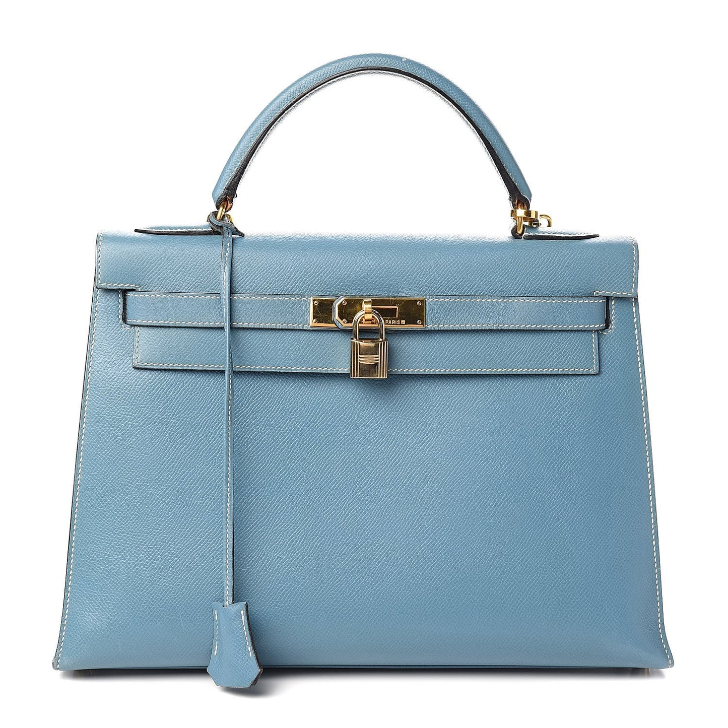 HERMÈS KELLY SELLIER 35 EPSOM LEATHER IN BLUE JEAN-HS