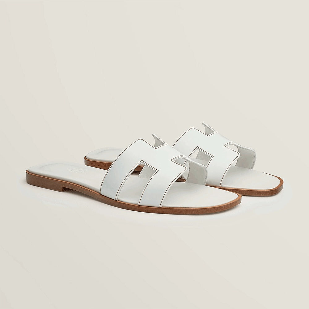 HERMÈS CALFSKIN LEATHER ORAN SANDALS