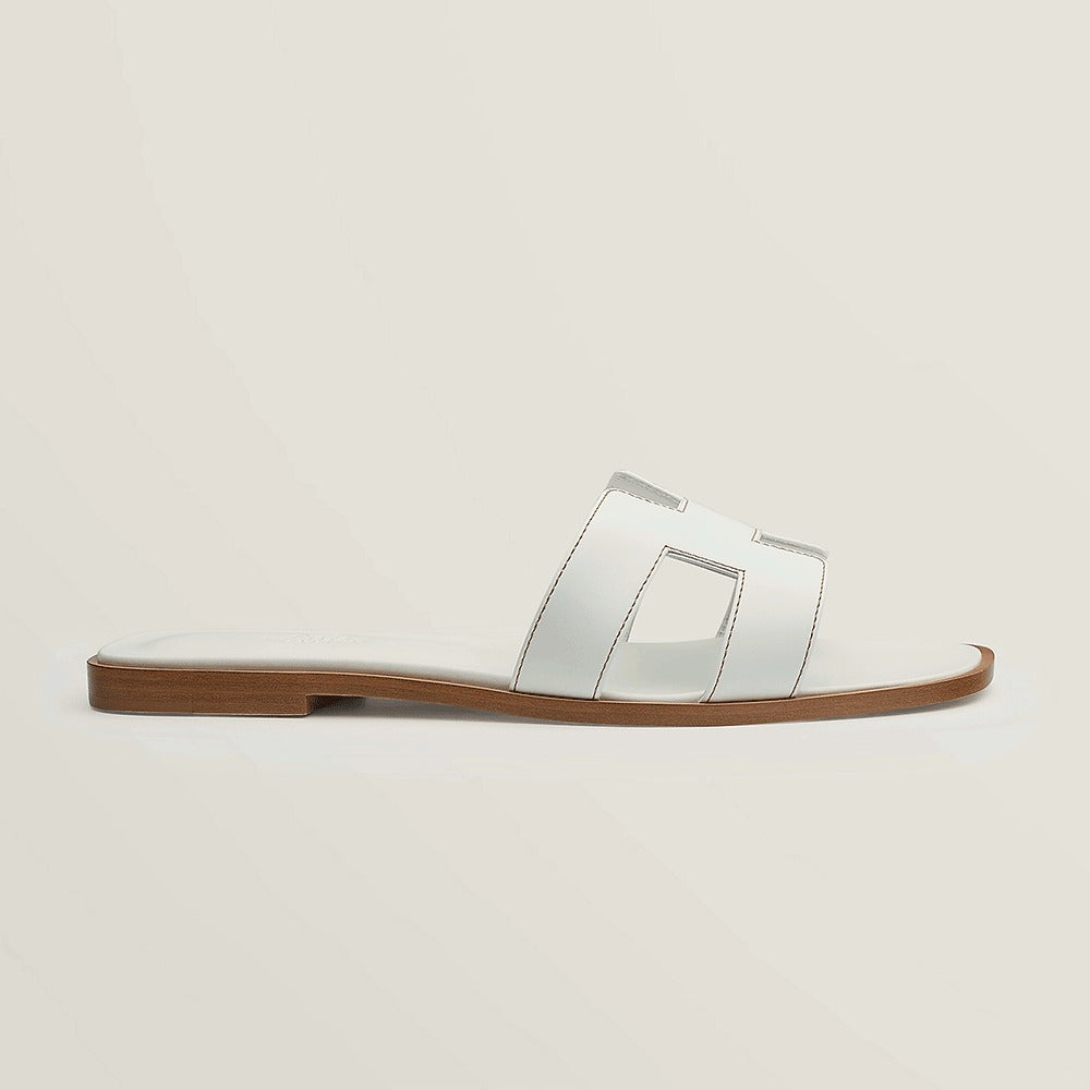 HERMÈS CALFSKIN LEATHER ORAN SANDALS