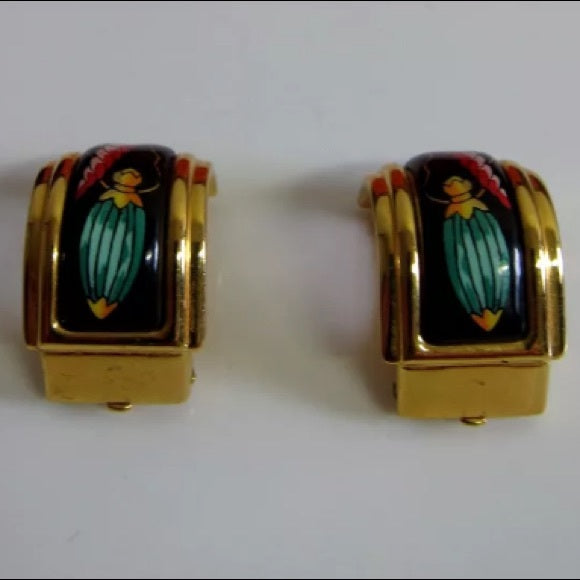 HERMÈS LES FLACONS HUGGIE CLIP BACK EARRINGS